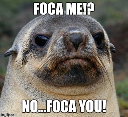 foca | FOCA ME!? NO...FOCA YOU! | image tagged in foca | made w/ Imgflip meme maker