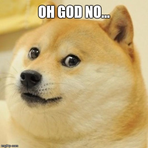 Doge Meme | OH GOD NO... | image tagged in memes,doge | made w/ Imgflip meme maker