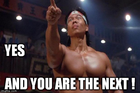 Bolo Yeung - You are the next | YES AND YOU ARE THE NEXT ! | image tagged in bolo yeung - you are the next | made w/ Imgflip meme maker