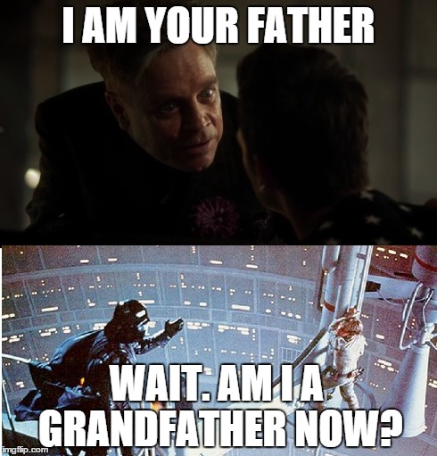 I AM YOUR FATHER WAIT. AM I A GRANDFATHER NOW? | image tagged in the flash,i am your father,star wars | made w/ Imgflip meme maker