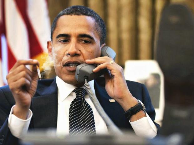 Obama smoking Blank Meme Template
