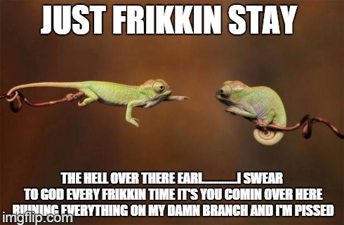JUST FRIKKIN STAY THE HELL OVER THERE EARL.............I SWEAR TO GOD EVERY FRIKKIN TIME IT'S YOU COMIN OVER HERE RUINING EVERYTHING ON MY D | image tagged in nsfw,funny memes,animals,lizard | made w/ Imgflip meme maker