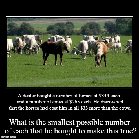 Cows and Horses | image tagged in funny,demotivationals,puzzle | made w/ Imgflip demotivational maker