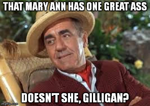 THAT MARY ANN HAS ONE GREAT ASS DOESN'T SHE, GILLIGAN? | image tagged in mrhowell2,gilligan's island | made w/ Imgflip meme maker