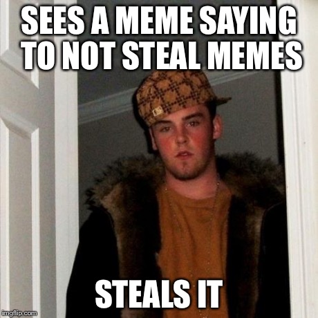 Scumbag Steve Meme | SEES A MEME SAYING TO NOT STEAL MEMES STEALS IT | image tagged in memes,scumbag steve | made w/ Imgflip meme maker