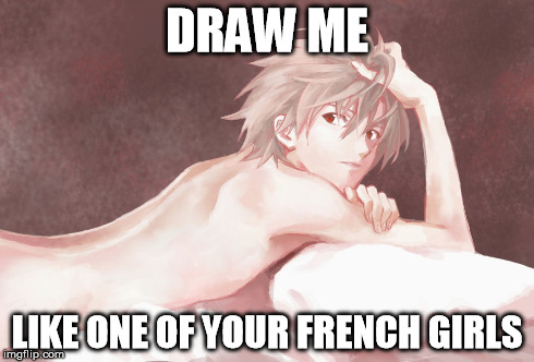Image tagged in draw me like one of your french girls,titanic,kaworu  nagisa,neon genesis evangelion,anime - Imgflip