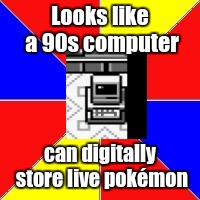 Looks like a 90s computer can digitally store live pokémon | image tagged in pokmon colour wheel template,pokemon | made w/ Imgflip meme maker