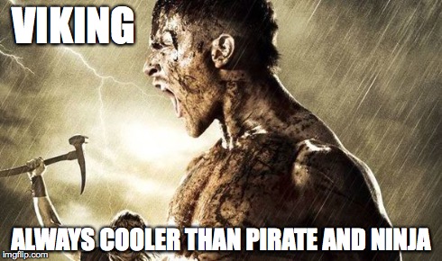 Viking Always Cooler Than Pirate and Ninja | VIKING ALWAYS COOLER THAN PIRATE AND NINJA | image tagged in vikings,pirate,ninja | made w/ Imgflip meme maker
