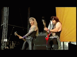 Steel Panther | image tagged in gifs,steel panther,rock,metal,music,guitar | made w/ Imgflip video-to-gif maker