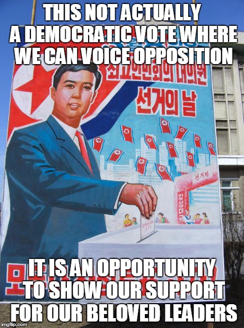 THIS NOT ACTUALLY A DEMOCRATIC VOTE WHERE WE CAN VOICE OPPOSITION IT IS AN OPPORTUNITY TO SHOW OUR SUPPORT FOR OUR BELOVED LEADERS | image tagged in exmormon | made w/ Imgflip meme maker