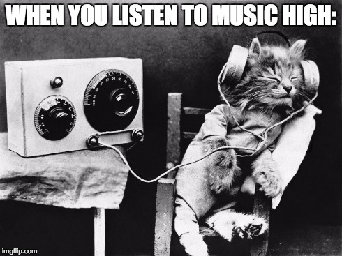 WHEN YOU LISTEN TO MUSIC HIGH: | made w/ Imgflip meme maker