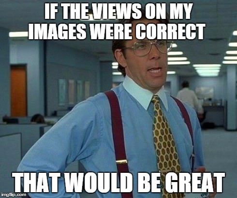 All of my memes in the "My images" section, have the wrong amount of views..... | IF THE VIEWS ON MY IMAGES WERE CORRECT THAT WOULD BE GREAT | image tagged in memes,that would be great | made w/ Imgflip meme maker