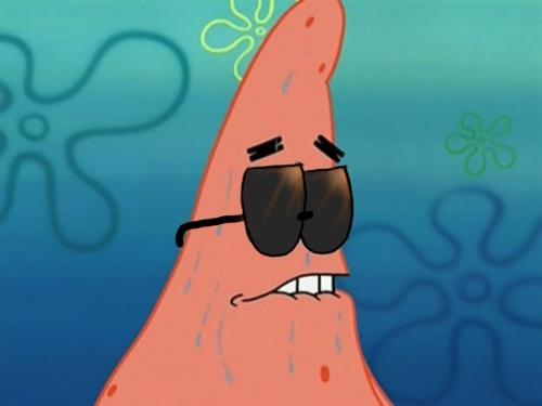 High Quality patrick with glasses Blank Meme Template