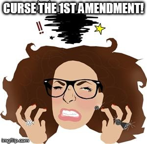 Feminist Rage | CURSE THE 1ST AMENDMENT! | image tagged in memes,feminist rage,1st amendment | made w/ Imgflip meme maker