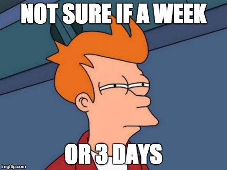 When you think about how long spring break was | NOT SURE IF A WEEK OR 3 DAYS | image tagged in memes,futurama fry,spring break | made w/ Imgflip meme maker