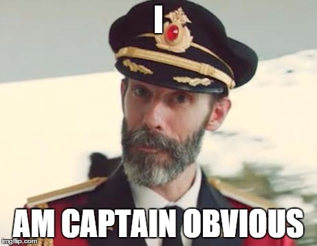 Captain Obvious | I AM CAPTAIN OBVIOUS | image tagged in captain obvious | made w/ Imgflip meme maker