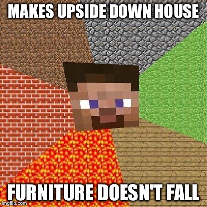 MAKES UPSIDE DOWN HOUSE FURNITURE DOESN'T FALL | made w/ Imgflip meme maker