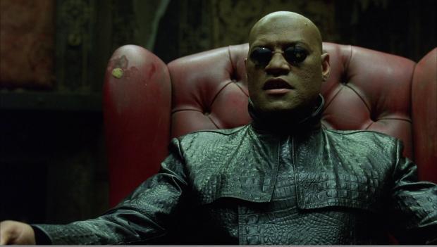 Morpheus sitting down Blank Meme Template