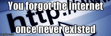 You forgot the internet once never existed | image tagged in welcome to the internet | made w/ Imgflip meme maker