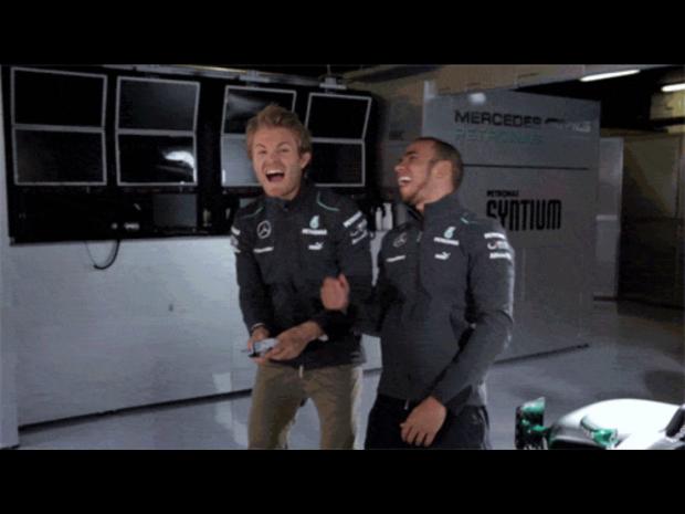 Hamilton/Rosberg Mercedes AMG Petronas Blank Meme Template