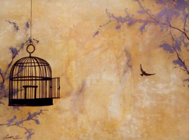 Caged Bird Blank Meme Template