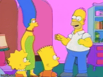 Fight Simpsons  | image tagged in gifs | made w/ Imgflip video-to-gif maker