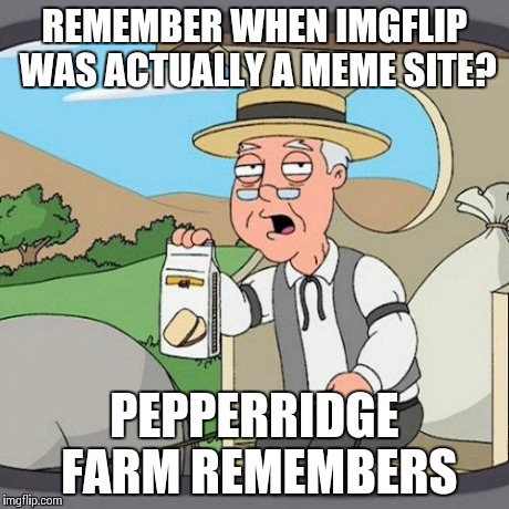 Maybe because of the downvote fairy. After the downvote plague all users started to submit memes about their problems... | REMEMBER WHEN IMGFLIP WAS ACTUALLY A MEME SITE? PEPPERRIDGE FARM REMEMBERS | image tagged in memes,pepperidge farm remembers,imgflip,downvote fairy,what a shame,stop the nonsense | made w/ Imgflip meme maker
