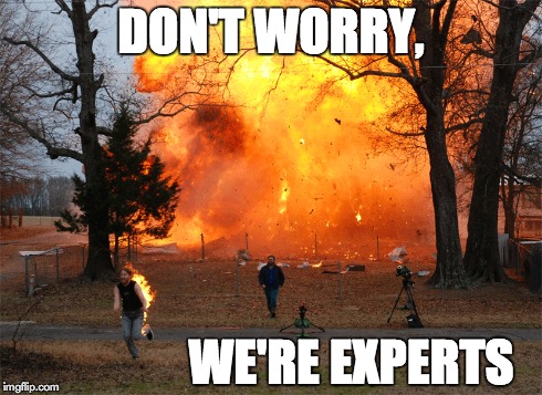 Thunder over Ewing | DON'T WORRY, WE'RE EXPERTS | image tagged in fuqterror | made w/ Imgflip meme maker