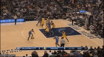 Russell Westbrook 3-Poitner | image tagged in gifs,oklahoma city thunder,nba,basketballl,russell westbrook,3-pointer | made w/ Imgflip video-to-gif maker
