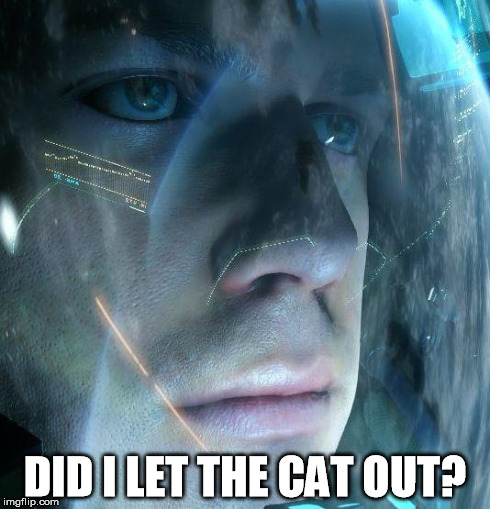 Depth of a Spaceman | DID I LET THE CAT OUT? | image tagged in depth of a spaceman | made w/ Imgflip meme maker