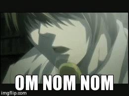 OM NOM NOM | image tagged in gifs | made w/ Imgflip video-to-gif maker