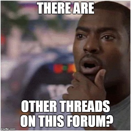 Shocked black guy | THERE ARE OTHER THREADS ON THIS FORUM? | image tagged in shocked black guy | made w/ Imgflip meme maker