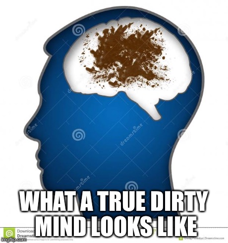 WHAT A TRUE DIRTY MIND LOOKS LIKE | image tagged in dirty | made w/ Imgflip meme maker
