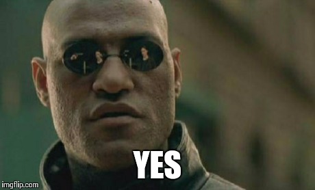 Matrix Morpheus Meme | YES | image tagged in memes,matrix morpheus | made w/ Imgflip meme maker