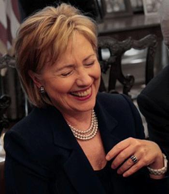 Hilary Laughing Blank Meme Template