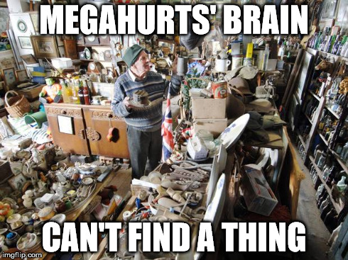 MEGAHURTS' BRAIN CAN'T FIND A THING | made w/ Imgflip meme maker