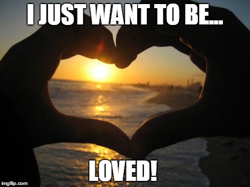 love | I JUST WANT TO BE... LOVED! | image tagged in love | made w/ Imgflip meme maker