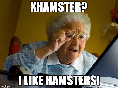 Grandma Finds The Internet | XHAMSTER? I LIKE HAMSTERS! | image tagged in memes,grandma finds the internet | made w/ Imgflip meme maker