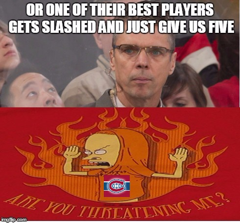Cameron, threatens the great! | image tagged in habs,sens,coach cameron,threats,threatening,gohabsgo | made w/ Imgflip meme maker
