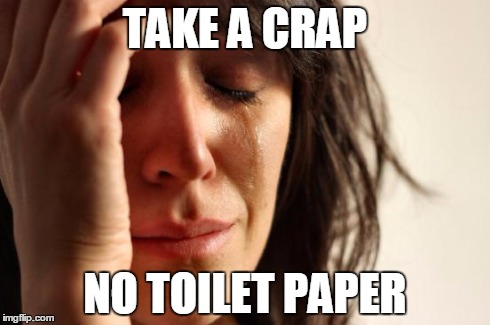 First World Problems | TAKE A CRAP NO TOILET PAPER | image tagged in memes,first world problems | made w/ Imgflip meme maker