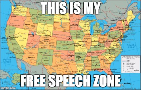 Ask me about my trigger warning. | THIS IS MY FREE SPEECH ZONE | image tagged in map of united states,free speech | made w/ Imgflip meme maker