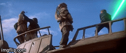 Lightsaber doesn't cut | image tagged in gifs | made w/ Imgflip video-to-gif maker
