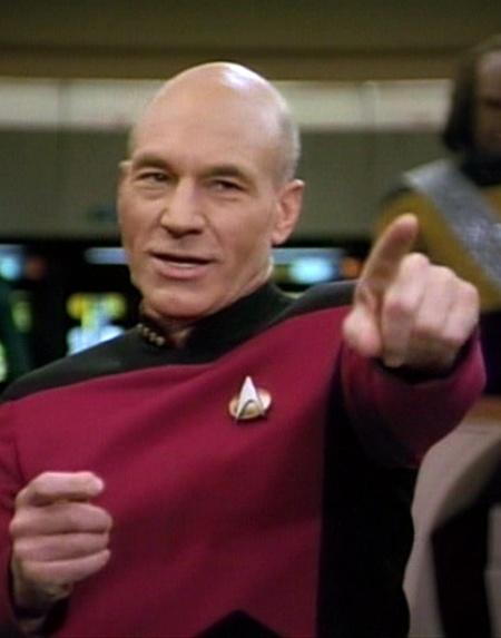 High Quality pointing picard Blank Meme Template