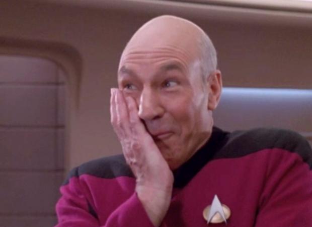 Picard smirk Blank Meme Template