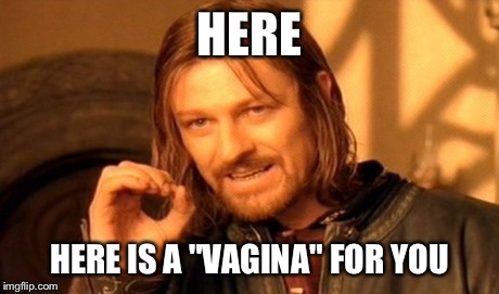 One Does Not Simply Meme | HERE HERE IS A "VA**NA" FOR YOU | image tagged in memes,one does not simply | made w/ Imgflip meme maker