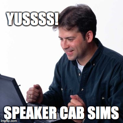 Net Noob Meme | YUSSSS! SPEAKER CAB SIMS | image tagged in memes,net noob | made w/ Imgflip meme maker