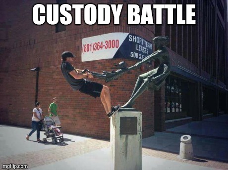 CUSTODY BATTLE | image tagged in funny memes,kids,marriage,family,wife | made w/ Imgflip meme maker