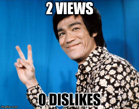 Bruce Lee - V | 2 VIEWS 0 DISLIKES | image tagged in bruce lee - v | made w/ Imgflip meme maker