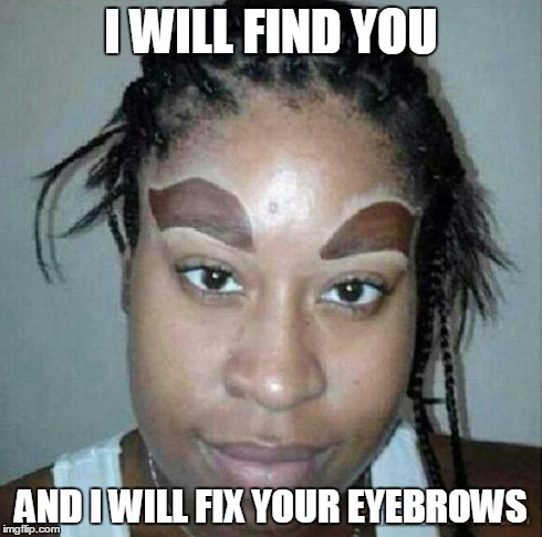 Liam Neeson's be like..  | I WILL FIND YOU AND I WILL FIX YOUR EYEBROWS | image tagged in memes | made w/ Imgflip meme maker