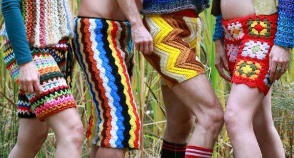 Crocheted Men's Shorts Blank Meme Template